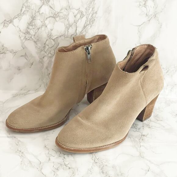 MADEWELL The Billie Bootie Suede Boots Tan 6.5 - Picture 2 of 10